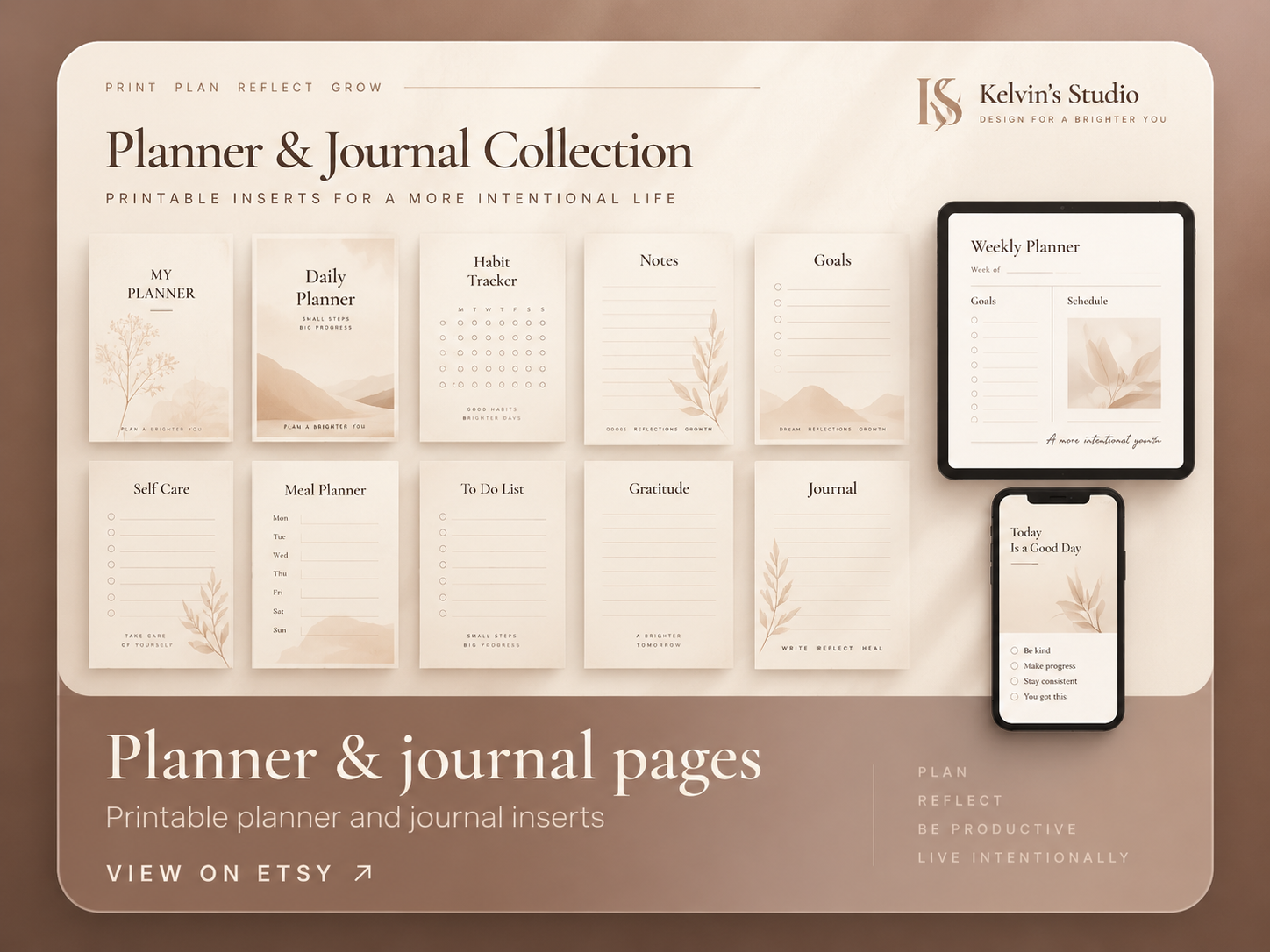 Kelvin's Studio on Etsy — Planner & Journal Pages